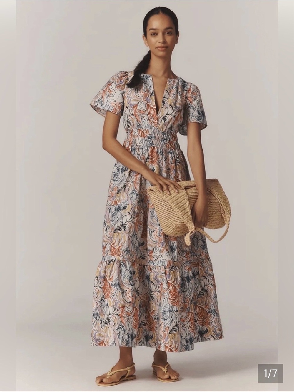 Anthropologie Somerset maxi dress - Painterly Floral - sz. S.
